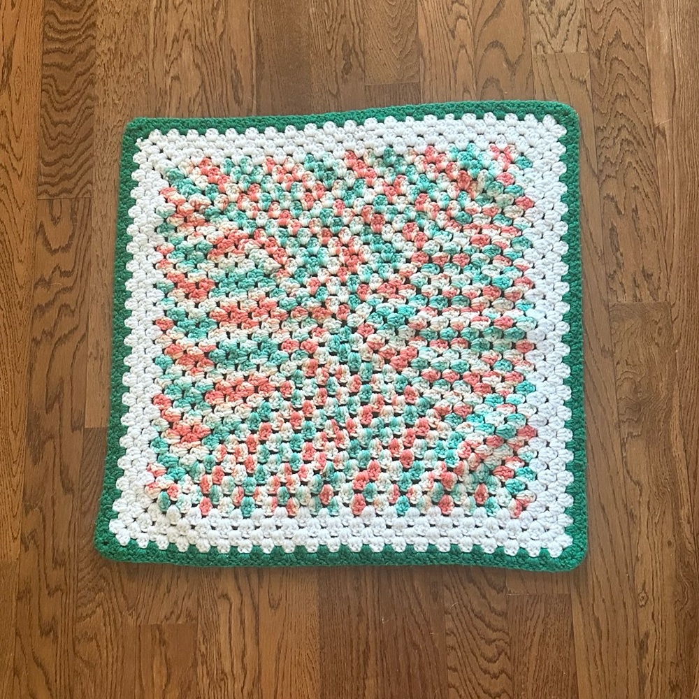 Handmade Crochet Baby or Doll Blanket 24”x24”